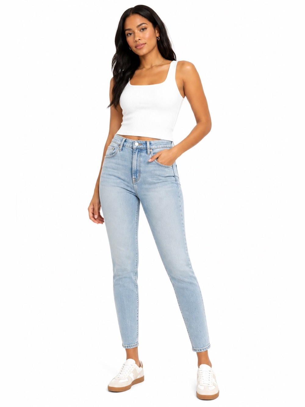 H&M 90s Skinny High Rise Light Wash Jeans Size 10 NWT